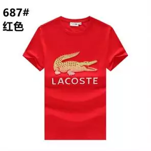 lacoste t-shirt big logo design t-shirt  lacoste sport respirant imprime crocodile 3d rouge